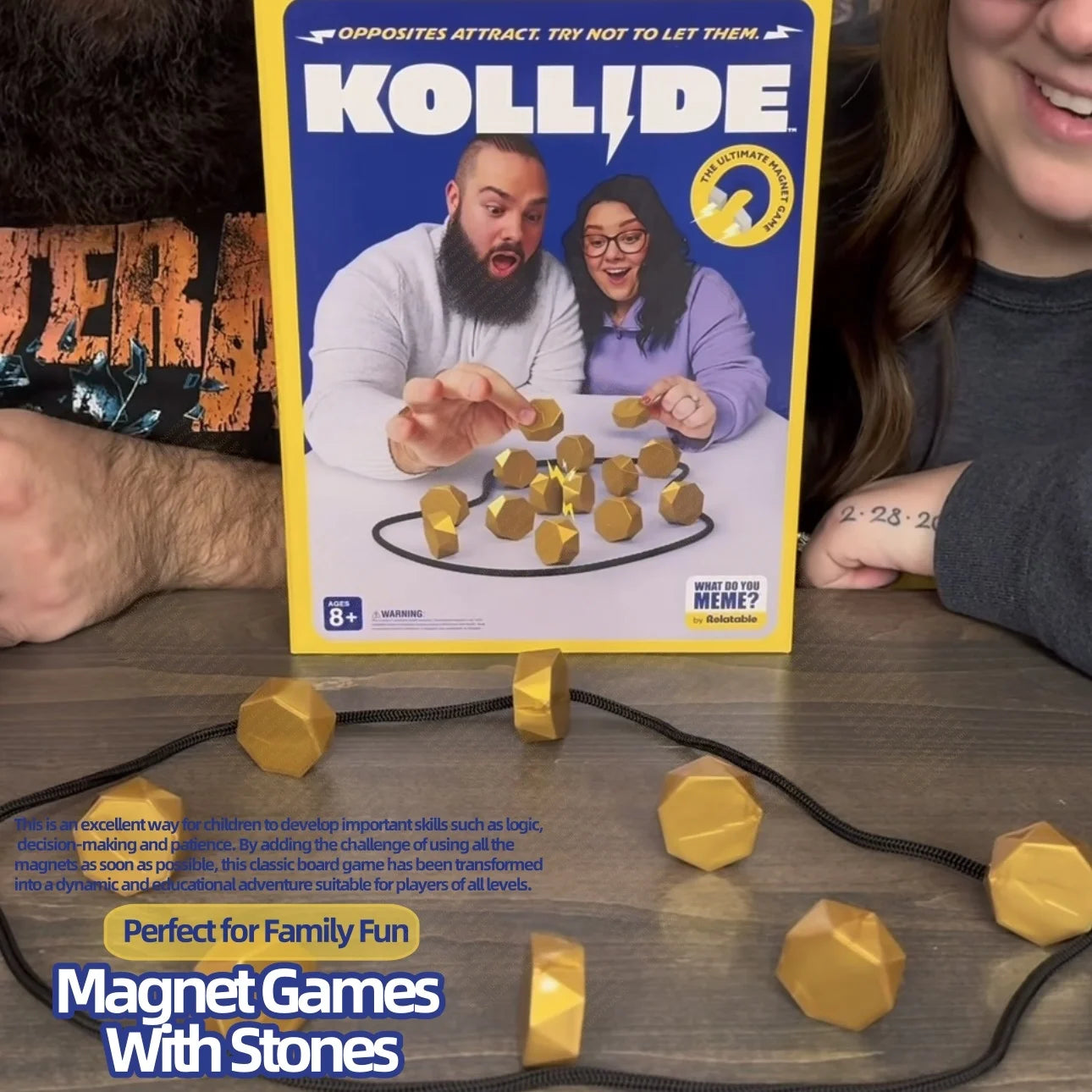 KOLLIDE™ Magnetic Chess Puzzle Game – Viral Family Strategy Board, Portable Travel Fun – 50% OFF Today