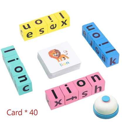 Ring the Bell & Spell – Wooden Montessori Letter Matching Puzzle Game for Kids Ages 3–6.