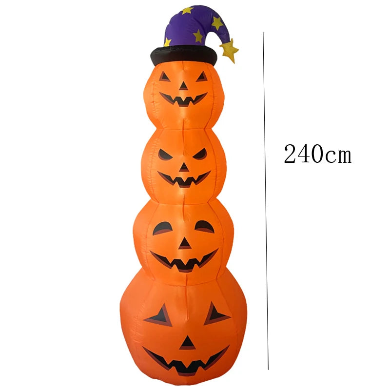  Outdoor Halloween Toys Decoration LED Lighted Inflatable Pumpkin Ghost Skeleton Skull Spider Halloween Party Proops