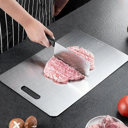 Premium Double-Thick Titanium Cutting Board for Home and Outdoor Cooking - Ideal for Meat, Fruits, Vegetables, and Bread.