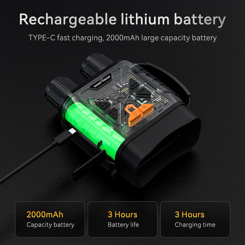 1080P Night Vision Binoculars – 10x Zoom, 800m Infrared.