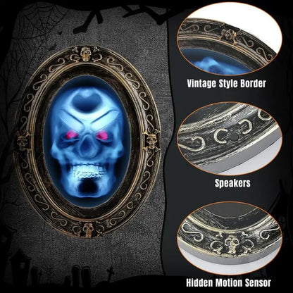 Motion-Activated Haunted Mirror – Indoor Halloween Horror Prop with Sound and Apparitions