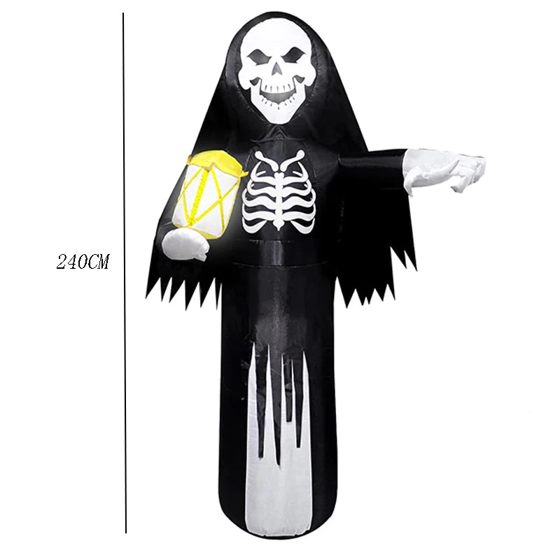  Outdoor Halloween Toys Decoration LED Lighted Inflatable Pumpkin Ghost Skeleton Skull Spider Halloween Party Proops