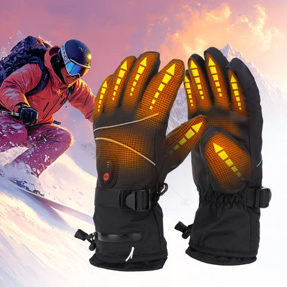 Electric Heated Gloves – Touchscreen, Waterproof & Rechargeable | For Hiking, Biking, Skiing & More.