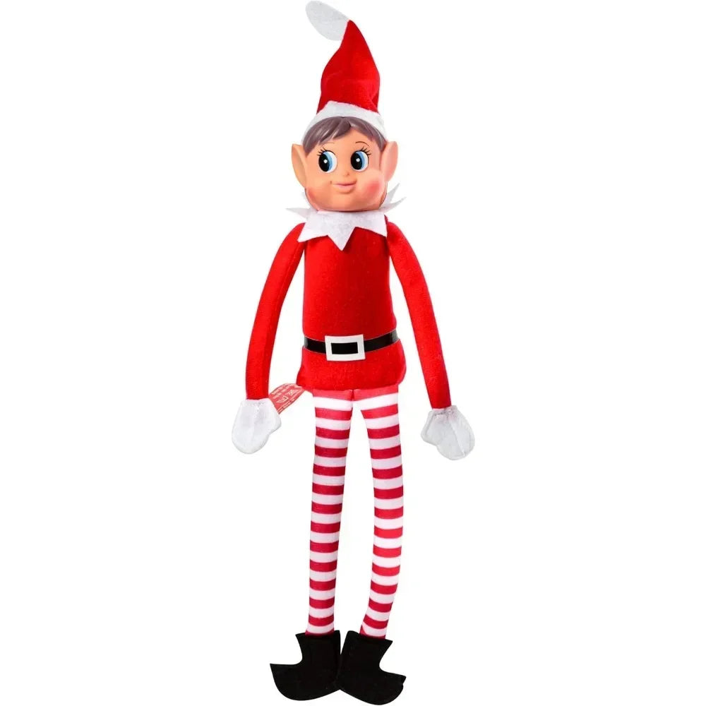 Cheeky Christmas Elf Doll – Naughty Shelf Fairy Decoration with Flexible Arms & Legs.