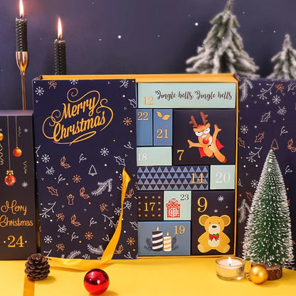 Holiday Countdown Box Set – 24 Fillable Kraft Boxes for Personalised Gifting and Festive Storytelling.