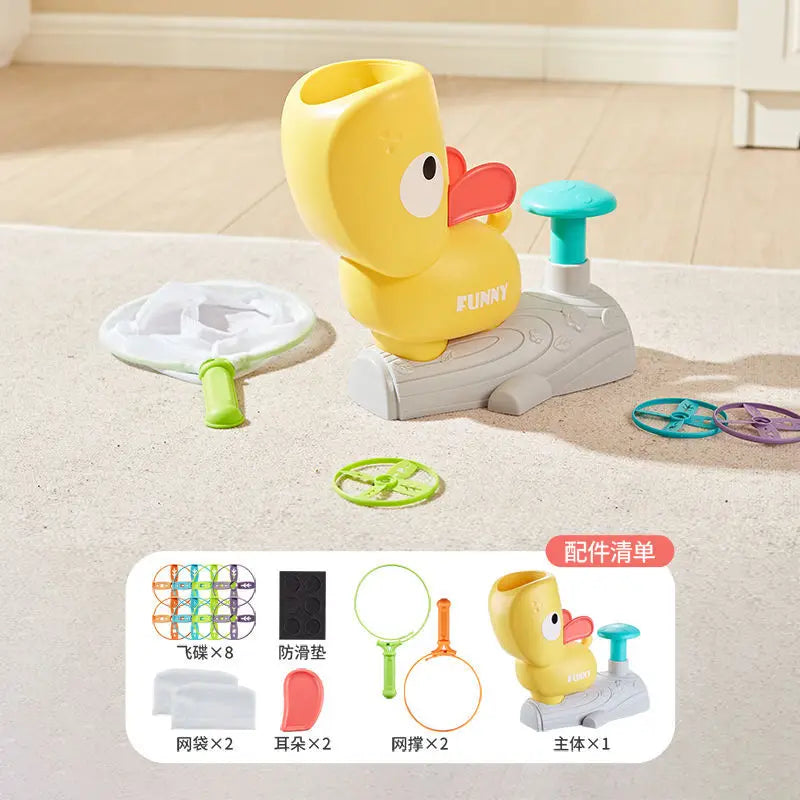 Run, Chase & Catch – Outdoor Flying Disc Launcher Toy for Active Kids (Ages 3+).