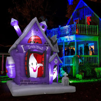 Spook Up Your Space with a 7FT Inflatable Ghost for Halloween Fun! Perfect for Indoor & Outdoor Haunts!