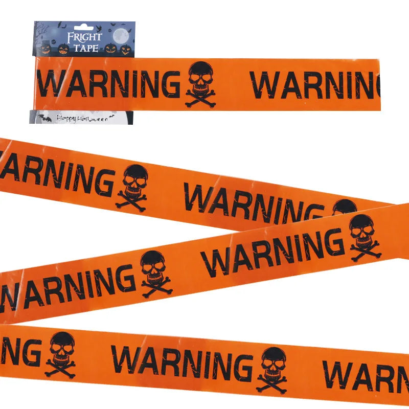 Halloween Danger Zone Warning Tape – 6M Spooky Party Prop for Windows, Walls & Haunted Decor