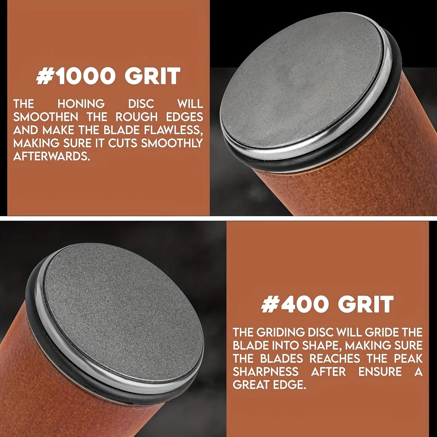 Rolling Knife Sharpener – Diamond-Coated, Magnetic Base & Precision Edge.