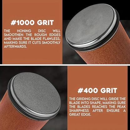 Rolling Knife Sharpener – Diamond-Coated, Magnetic Base & Precision Edge.
