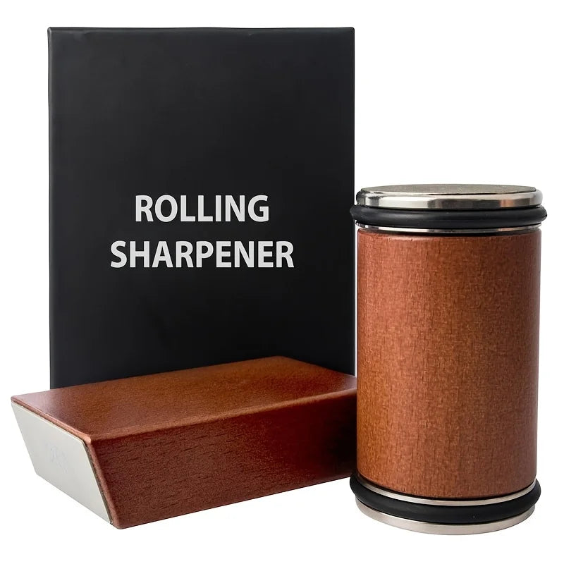 Rolling Knife Sharpener – Diamond-Coated, Magnetic Base & Precision Edge.