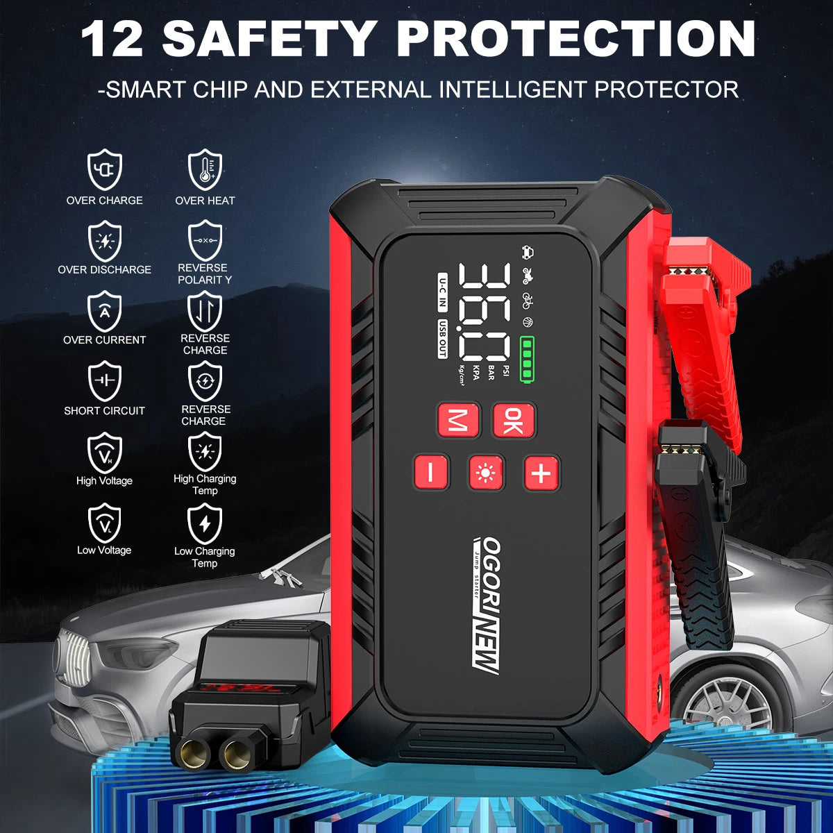 UltraBoost 7000A Car Jump Starter – All‑in‑One Roadside Rescue Tool.