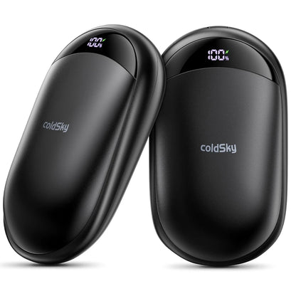 2-in-1 Rechargeable Magnetic Hand Warmers – 2 Pack with Digital Display | Smart Winter Comfort for Commuting, Sports, and Gifting.