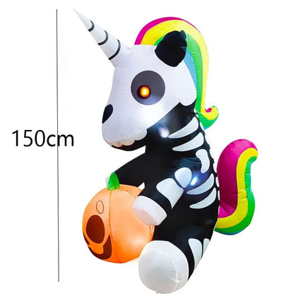  Outdoor Halloween Toys Decoration LED Lighted Inflatable Pumpkin Ghost Skeleton Skull Spider Halloween Party Proops