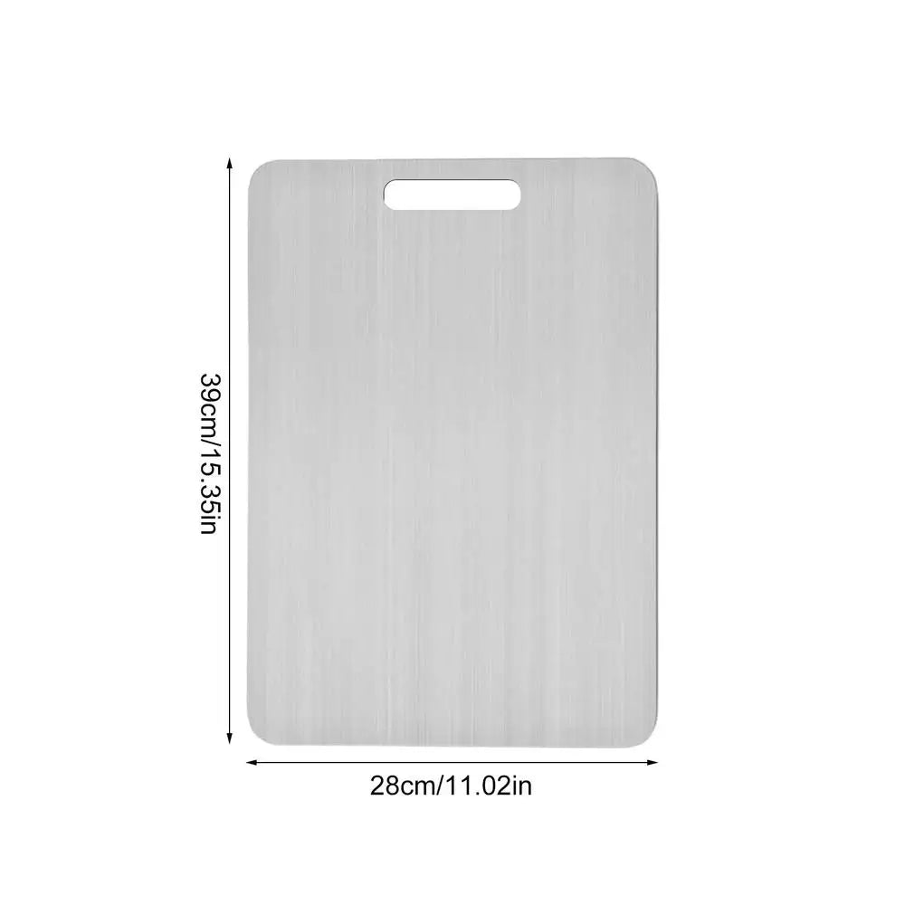 Premium Double-Thick Titanium Cutting Board for Home and Outdoor Cooking - Ideal for Meat, Fruits, Vegetables, and Bread.