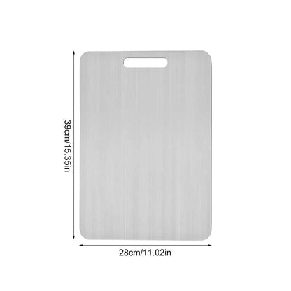 Premium Double-Thick Titanium Cutting Board for Home and Outdoor Cooking - Ideal for Meat, Fruits, Vegetables, and Bread.
