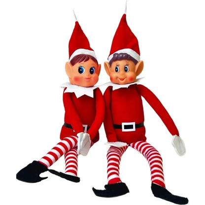 Cheeky Christmas Elf Doll – Naughty Shelf Fairy Decoration with Flexible Arms & Legs.