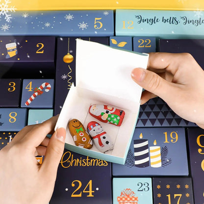 Holiday Countdown Box Set – 24 Fillable Kraft Boxes for Personalised Gifting and Festive Storytelling.