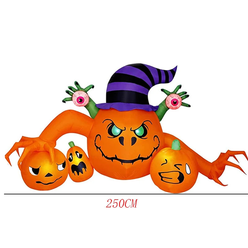  Outdoor Halloween Toys Decoration LED Lighted Inflatable Pumpkin Ghost Skeleton Skull Spider Halloween Party Proops