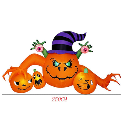  Outdoor Halloween Toys Decoration LED Lighted Inflatable Pumpkin Ghost Skeleton Skull Spider Halloween Party Proops