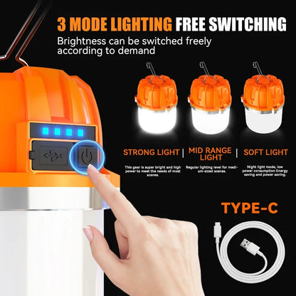Dimmable LED Lantern - 3 Brightness Modes, Power Bank, 8-48hr Battery Life, Perfect for Outdoor Adventures! Buy One, Get One Free!.