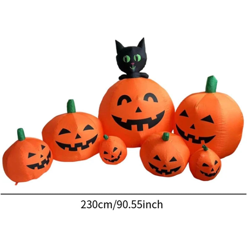  Outdoor Halloween Toys Decoration LED Lighted Inflatable Pumpkin Ghost Skeleton Skull Spider Halloween Party Proops