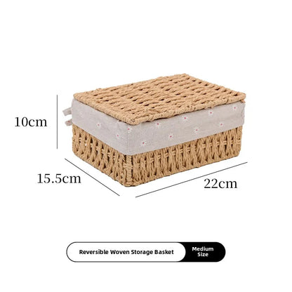 Wicker Storage Basket – Versatile Organizer for Toys, Clothes, Cosmetics & More