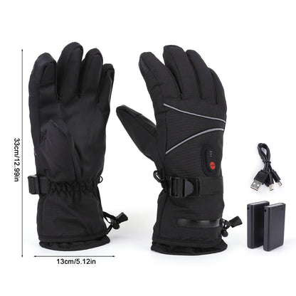 Electric Heated Gloves – Touchscreen, Waterproof & Rechargeable | For Hiking, Biking, Skiing & More.