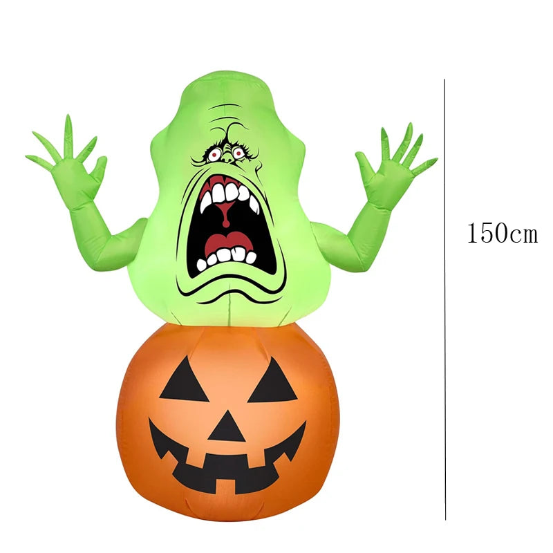  Outdoor Halloween Toys Decoration LED Lighted Inflatable Pumpkin Ghost Skeleton Skull Spider Halloween Party Proops