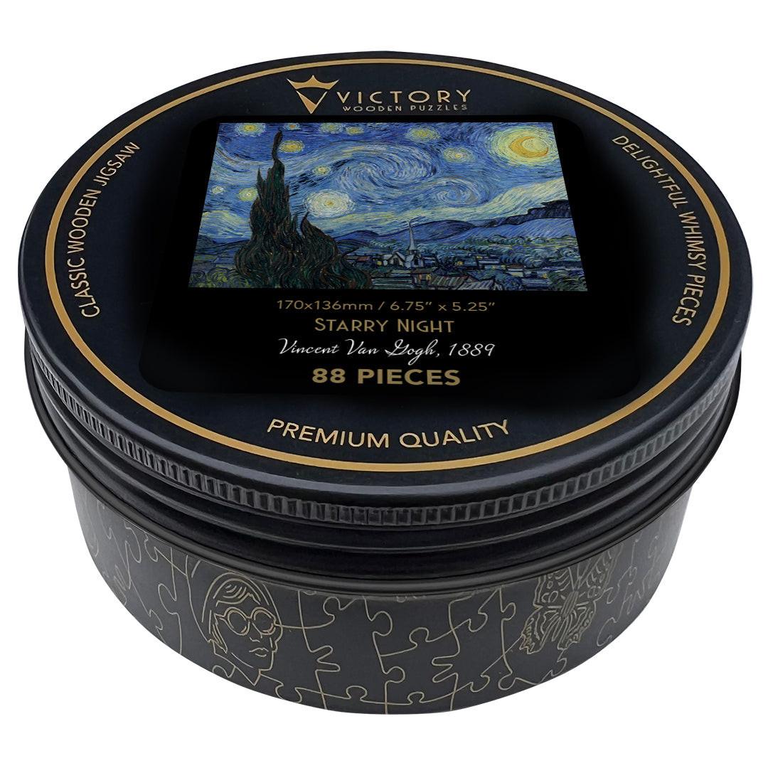 Starry Night – Travel Mini Wooden Jigsaw Puzzle, 88 Pieces.