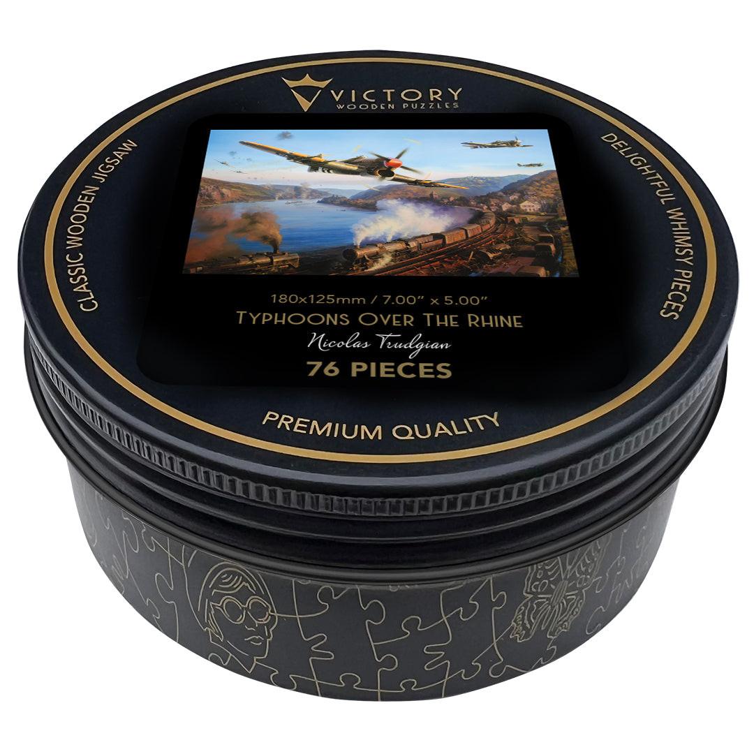 Typhoons Over The Rhine – Travel Mini Wooden Jigsaw Puzzle, 76 Pieces.