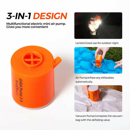 3-in-1 Inflator, Deflator & Light for Air Mattresses, Bicycles & Inflatables!.