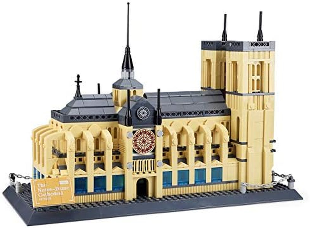 Notre-Dame Cathedral Building Block Set (1382 Pieces) - Architecture Model for Kids and Adults