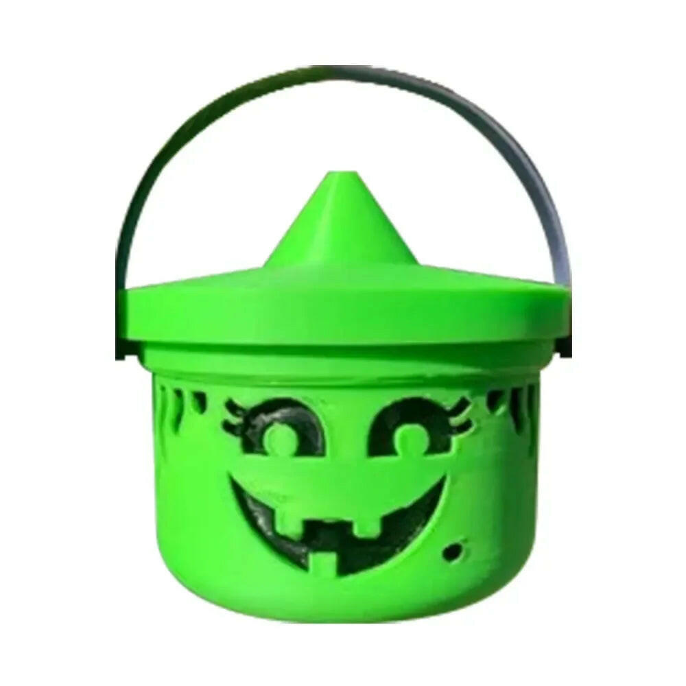 Miniature 3D Printed Halloween Bucket – Small Decorative Container for Treats, Trinkets, and Tabletop Decor