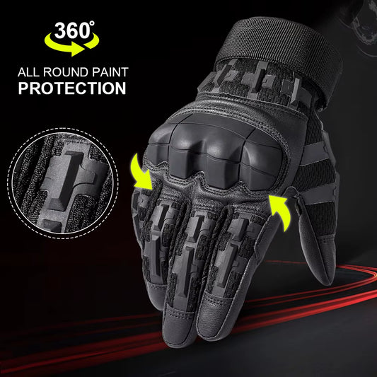 Tactical Full Finger Gloves, Touchscreen, Anti-Skid, Protective Gear
