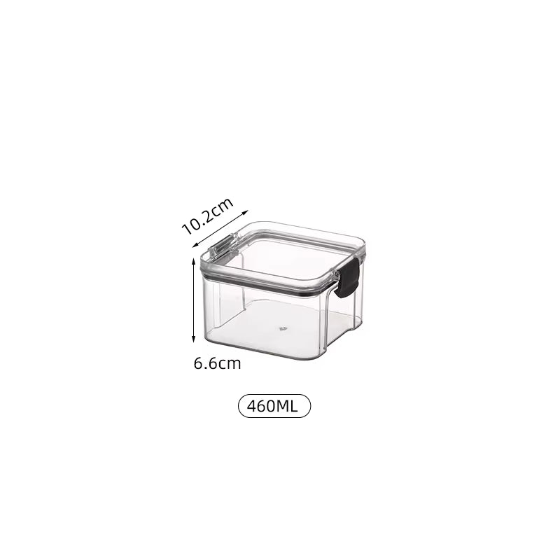  Airtight Transparent Plastic Food Containers with Lid  700ML 1300ML