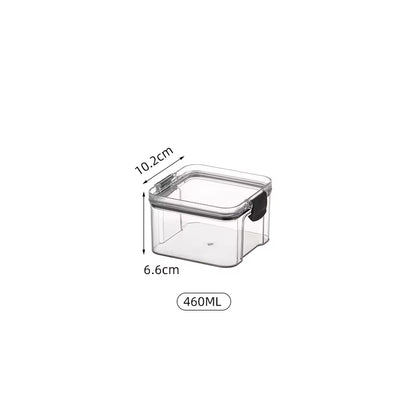  Airtight Transparent Plastic Food Containers with Lid  700ML 1300ML