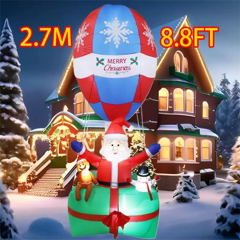 Christmas Inflatable  Decorations – LED-Lit Outdoor / Indoor Ornaments Featuring Santa, Snowmen, Trees, Bears & Gingerbread Characters