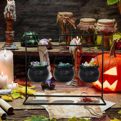 Black Witch Candy Bucket – Heat-Resistant Halloween Cauldron for Trick-or-Treat & Party Decor