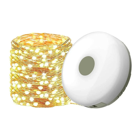 Camping String Lights 2 In1 Outdoor Waterproof Portable Stowable String Light with Lighting Modes USB Camping Lights for Hiking.