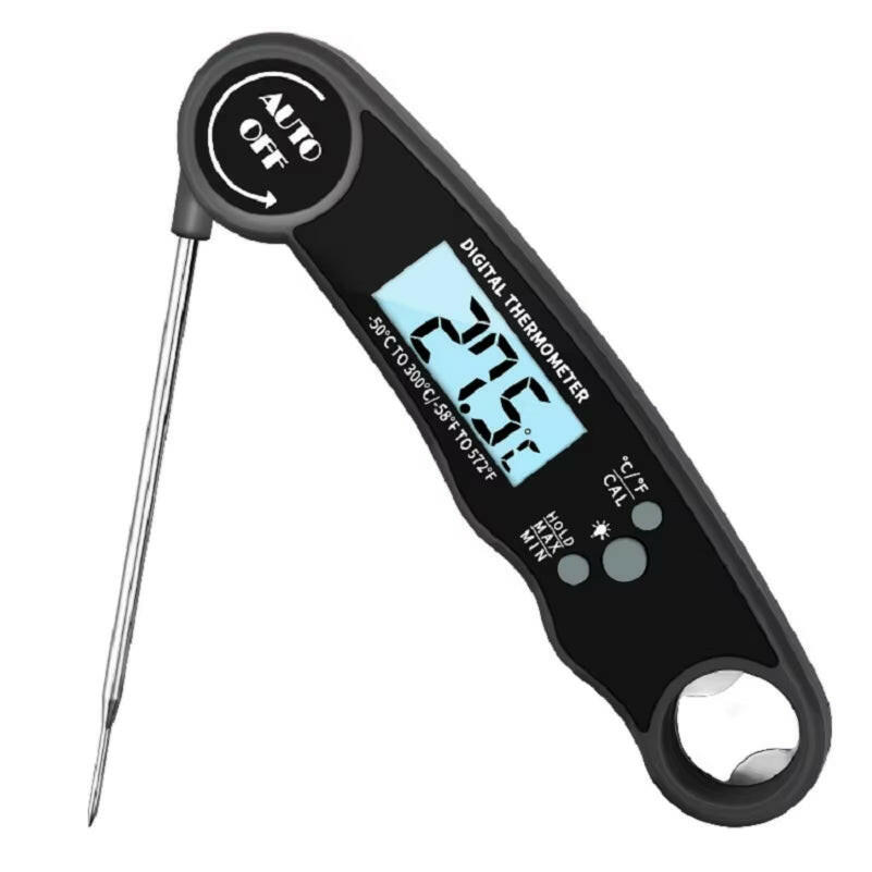 Instant Read Waterproof Digital Meat Thermometer for Perfect BBQ Cooking.