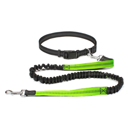 Premium Hands-Free Dog Leash with Adjustable Waist Belt and Chest Strap for Comfortable Walking, Running, and Jogging Adventures.