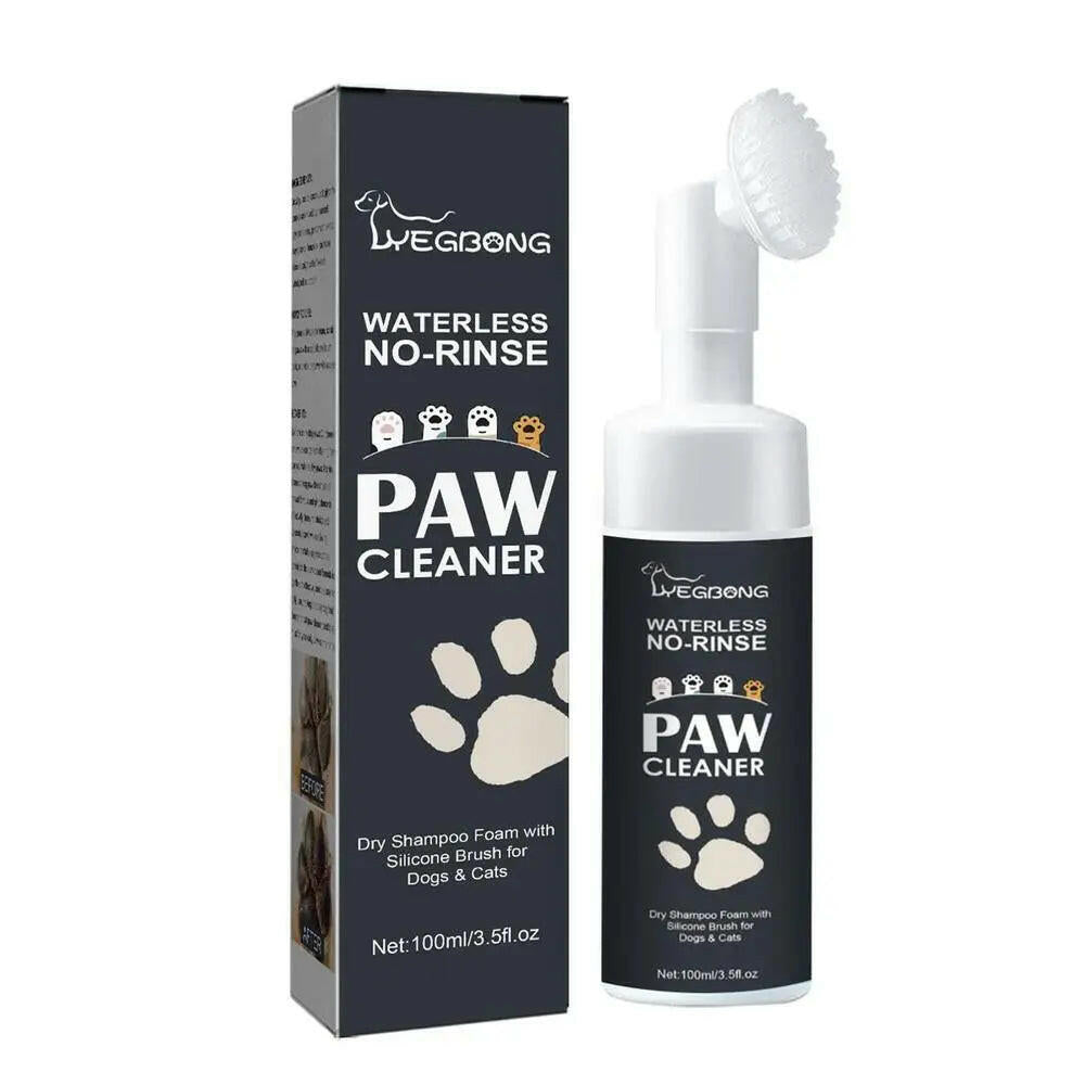 Dog Paw Washing Foam -  Rinse-Free Paw Cleaner.