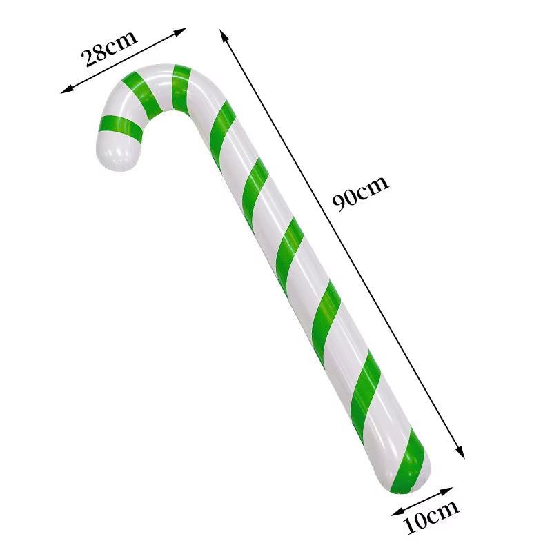 4Pc Inflatable Christmas Candy Cane Balloons – 35.4in PVC Holiday Decorations for Indoor & Outdoor Parties.