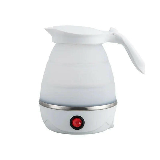 Foldable Portable Electric Teapot Water Heater - 600ML Travel Kettle for Household Use, 220V Kitchen Appliance.