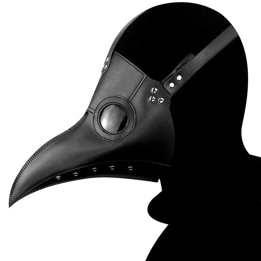 PU Leather Plague Doctor Mask – Steampunk Gothic Costume Prop for Halloween, Cosplay & Masquerade Events