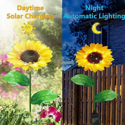 Brighten Your Outdoors with Eco-Friendly LED Solar Sunflower Lights - Waterproof & Easy to Install for Garden and Patio Décor!.