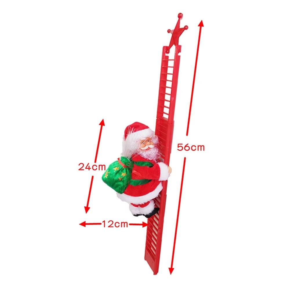 Animated Climbing Santa – Musical Rope Ladder Christmas Decoration.