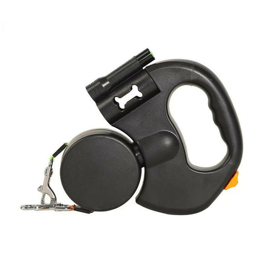 LED Automatic Retractable Dog Leash – Walk Two Dogs Together and Stay in Control.